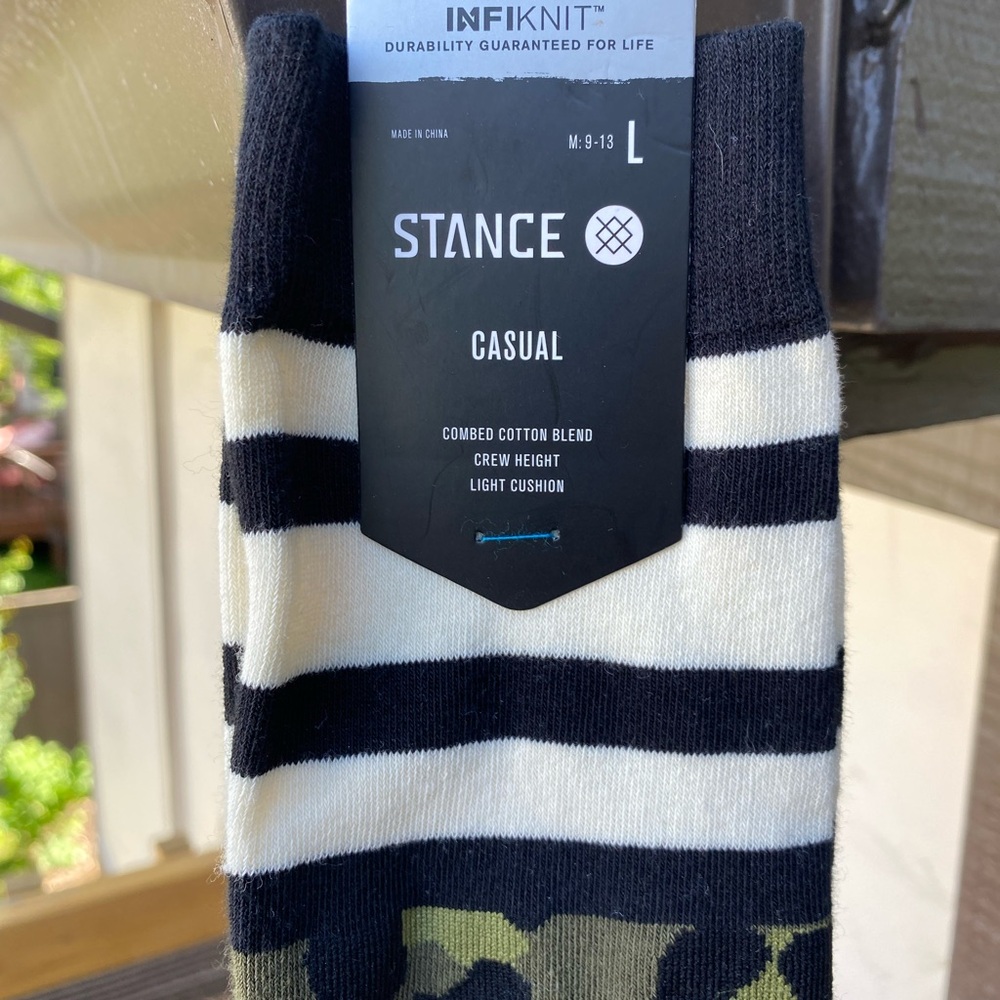 NWT stance camo and striped socks